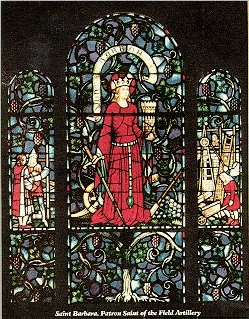 St. Barbara stained glass window (47k jpg)